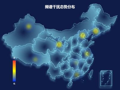 中国地图热力地图富文本标签